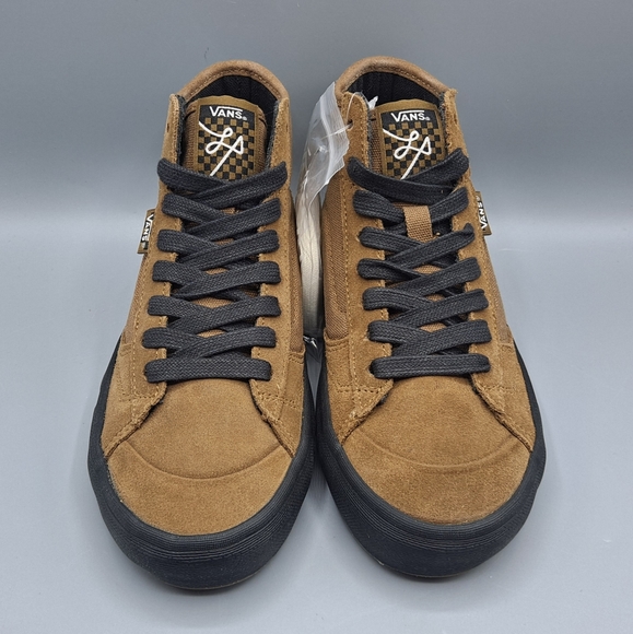 New Vans The Lizzie Dirt Brown and Black Women's Size 5.5 Cute with Rose Flower - Picture 6 of 10